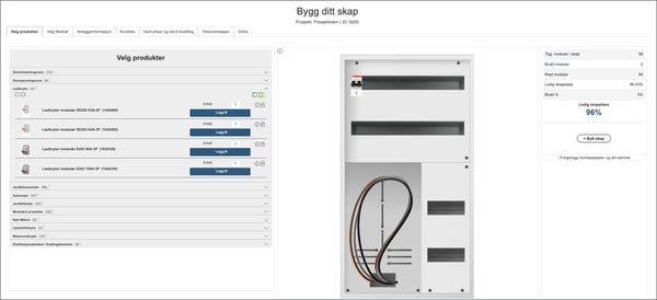Bygg ditt skap i skapgeneratoren